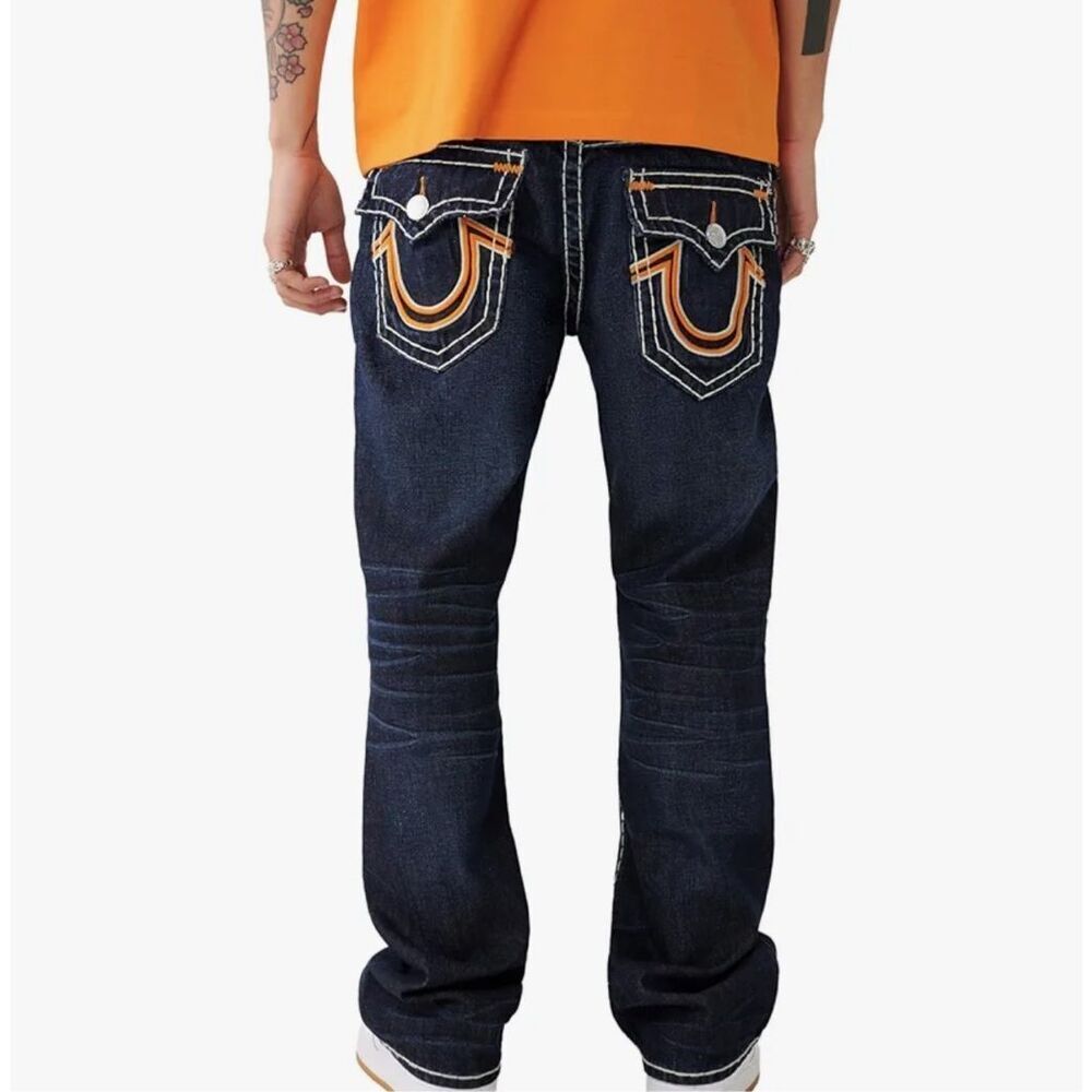 True Religion Men's Billy Double Raised Super T Flap Boot Cut Jean Size 29 New